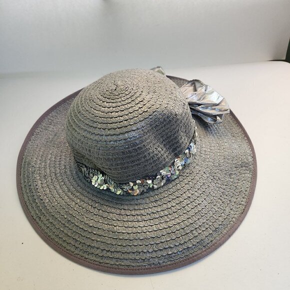 Whittall & Shon Stunning Gray Sequin Embellished Hat